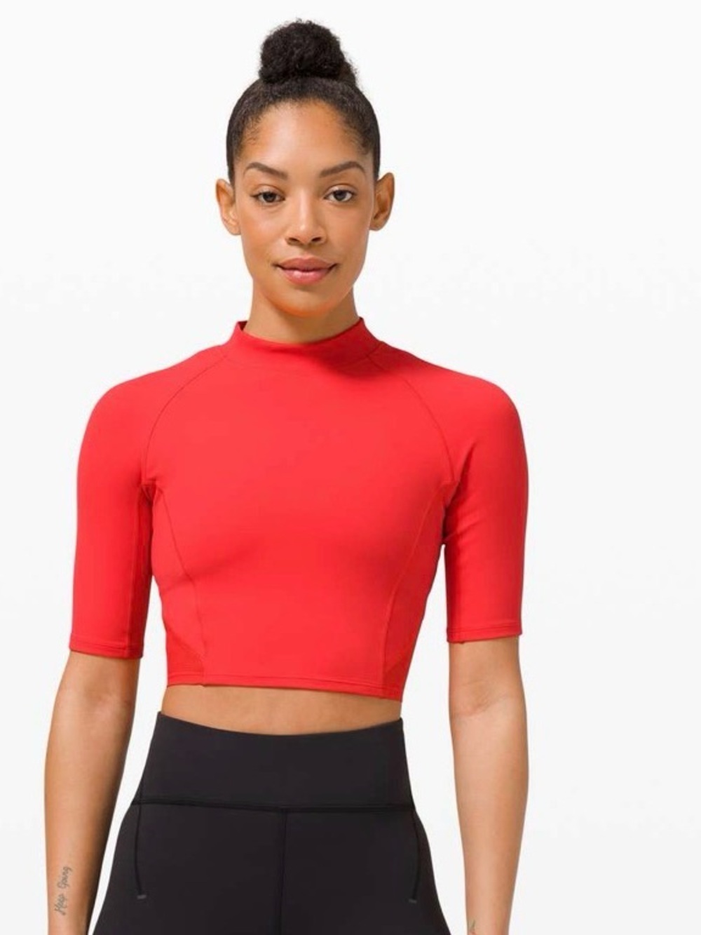Lululemon Everlux and Mesh Cropped Short Sleeve 8
